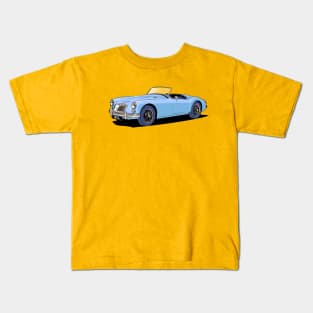 Classic MG MGA Roadster in light blue Kids T-Shirt